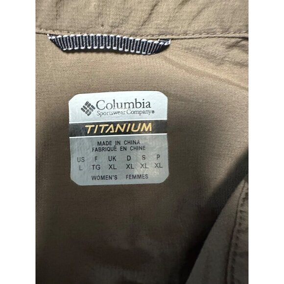 Columbia Titanium Omni Dry Brown Snap Button Front Lightweight Jacket Size L - Picture 9 of 15